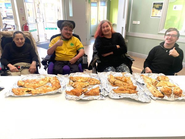 Paul's Place members presenting their choux pastry at the Brockeridge Centre in Frampton Cotterell.