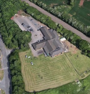 a ariel view shot of the new Paul's Place Hub