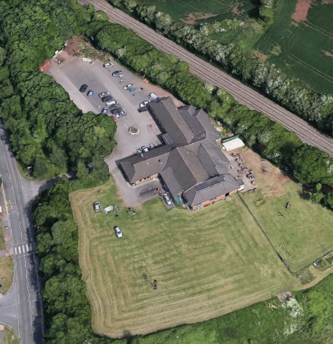 a ariel view shot of the new Paul's Place Hub
